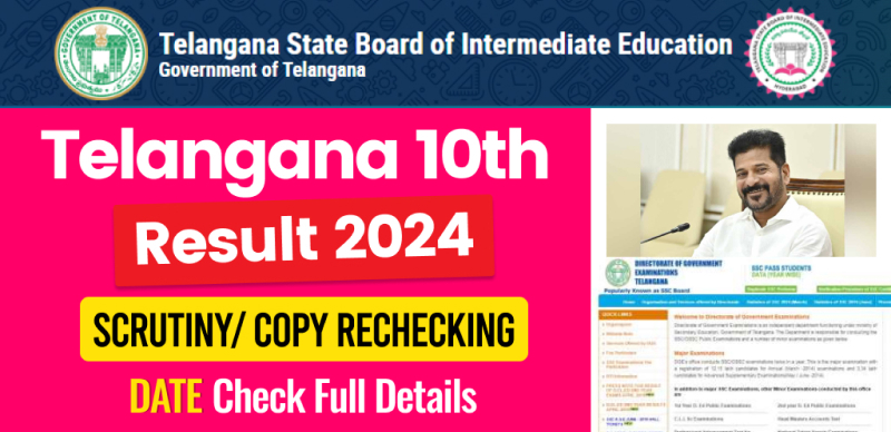 TS Board SSC 10th Result 2024 : Recounting, Re-verification & Re-evaluation Date Released; Check Details Here