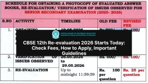 CBSE 12th Re-evaluation 2026 Starts Today: Check Fees, How to Apply, Important Guidelines