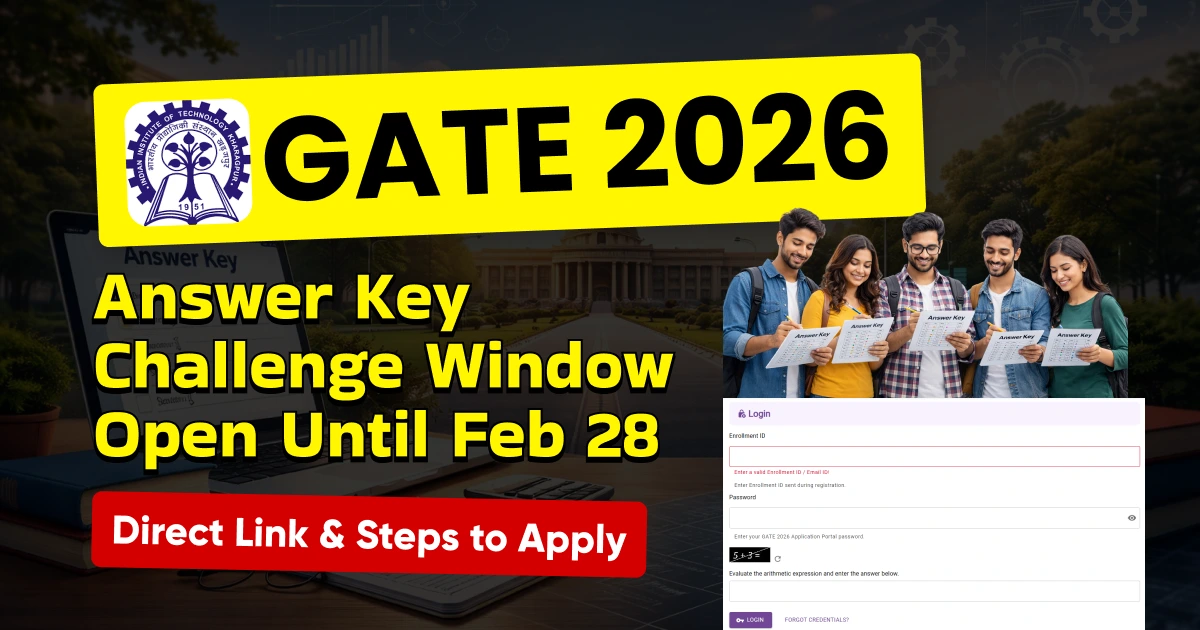 GATE 2026: Answer Key Challenge Window Open Until Feb 28 – Direct Link & Steps to Apply