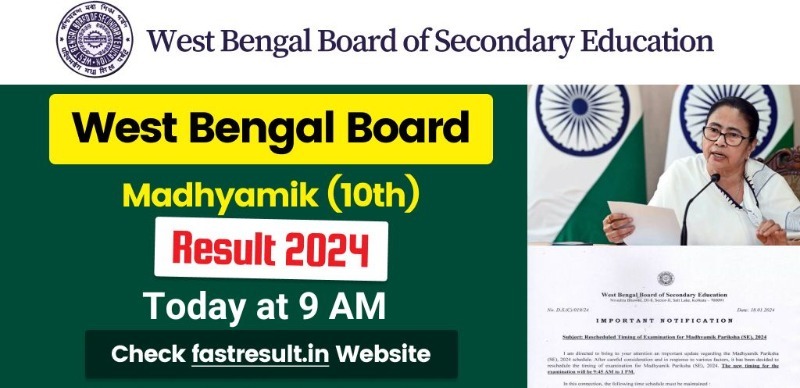 WBBSE West Bengal Class 10 Madhyamik Result 2024 to Release Today at 9 AM; Visit fastresult.in Website