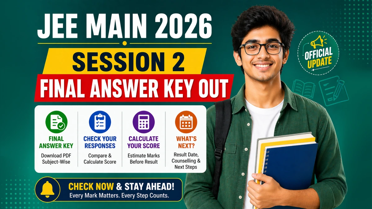 JEE Main Session 2 Final Answer Key 2026 OUT: 2 Physics Questions Dropped, Download PDF Direct Link Here