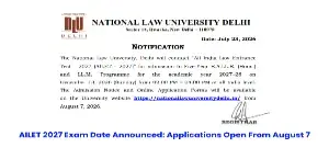 AILET 2027 Exam Date Announced: Applications Open From August 7; Check Full Details