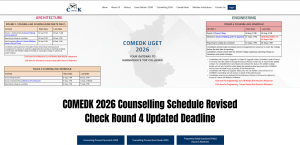 COMEDK 2026 Counselling Schedule Revised: Check Round 4 Updated Deadline