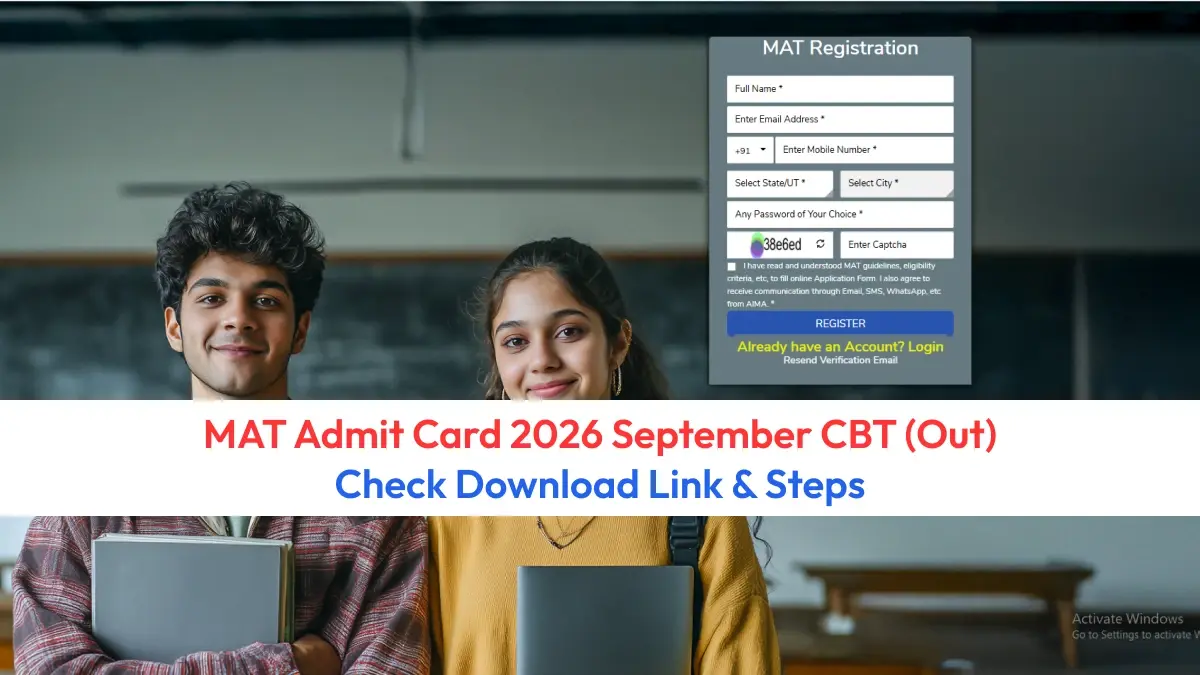 MAT Admit Card 2026 September CBT (Out): Check Download Link & Steps