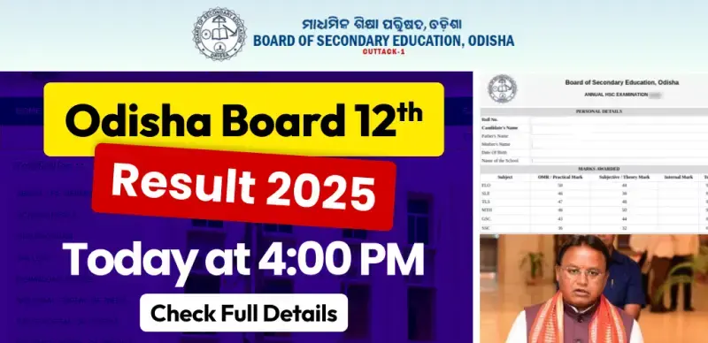 Odisha +2 Results 2025 Out Today at 4 PM: Here's How to Get Your Marksheet