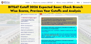 BITSAT Cutoff 2026 Expected Soon: Check Branch-Wise Scores, Previous Year Cutoffs and Analysis