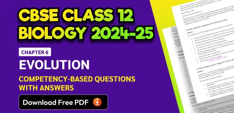 CBSE Class 12 Biology 2024-25: Chapter 6 Evolution Competency-Based Questions with Answers; Download Free PDF