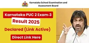 Karnataka PUC 2 Exam‑3 Result 2025 Declared (Link Active) – Direct Link Here