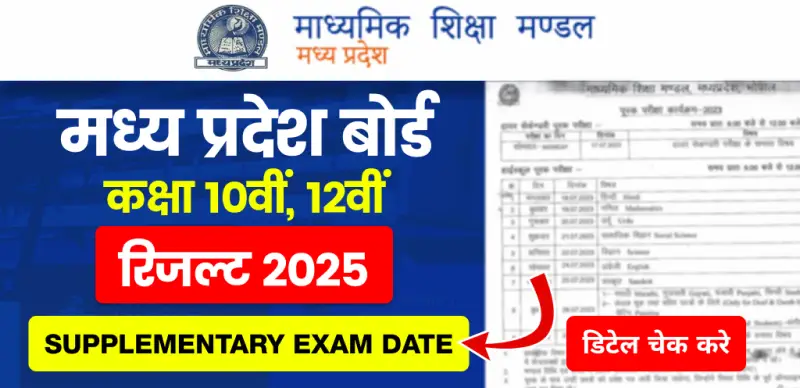 MP Board Supplementary Exams 2025: सेकंड चांस एग्जाम के लिए 7 मई से रजिस्ट्रेशन शुरू, ऐसे करें अप्लाई