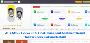 AP EAMCET 2026 BiPC Final Phase Seat Allotment Result Today: Check Link and Details