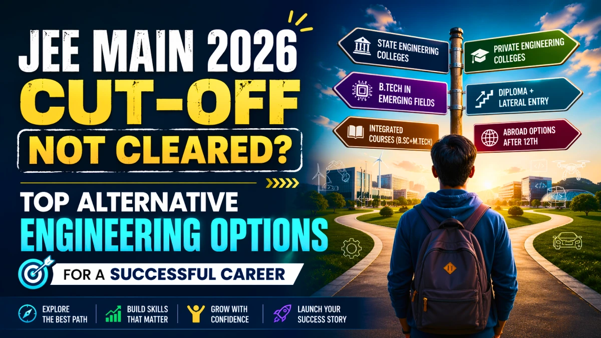 JEE Main 2026 Cut-Off Not Cleared? Top Alternative Engineering Options for a Successful Career