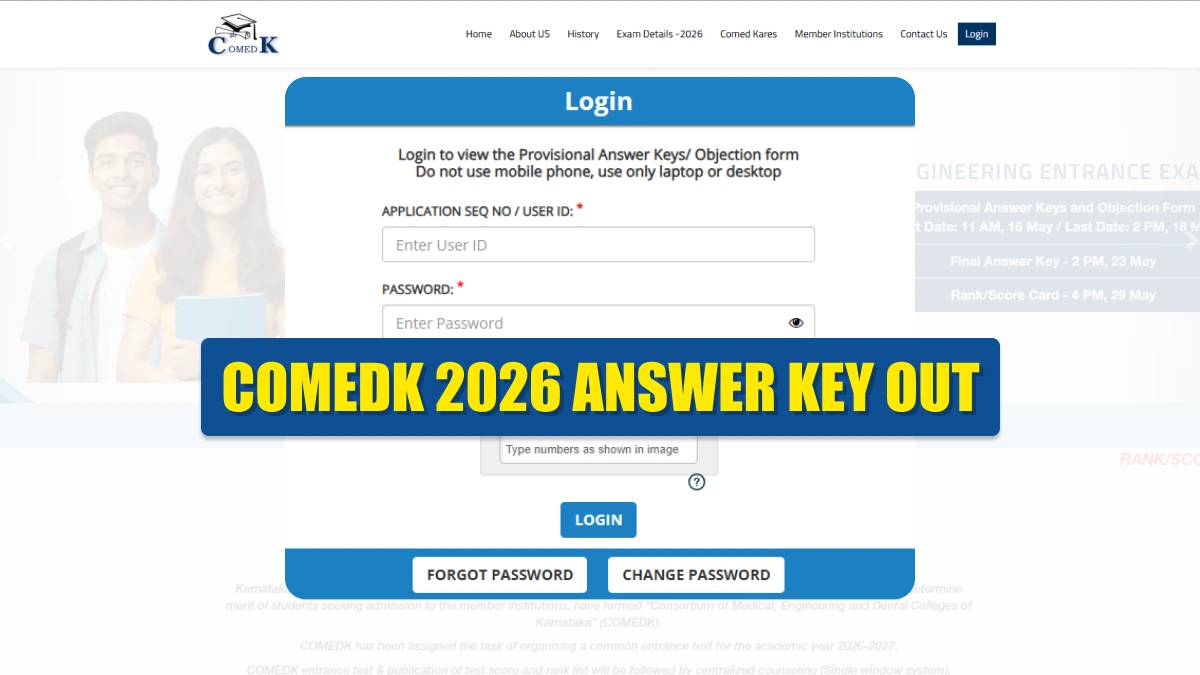 COMEDK 2026 Answer Key Out: Download Link & Challenge Before May 18