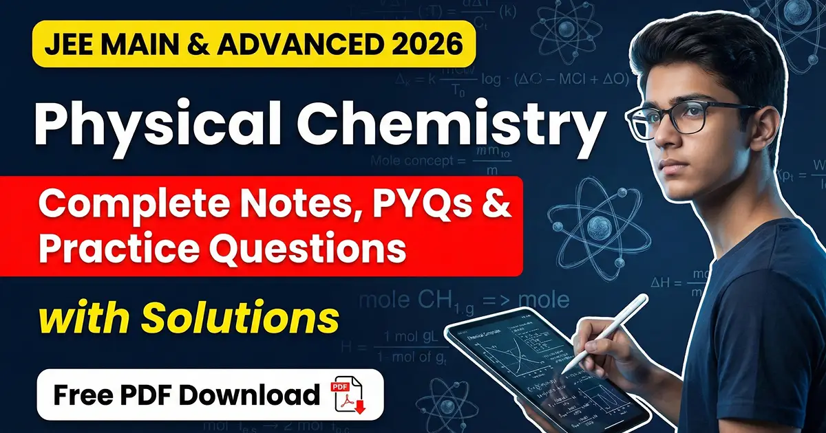 JEE Main & Advanced 2026 Physical Chemistry – Complete Notes, PYQs & Practice Questions PDF