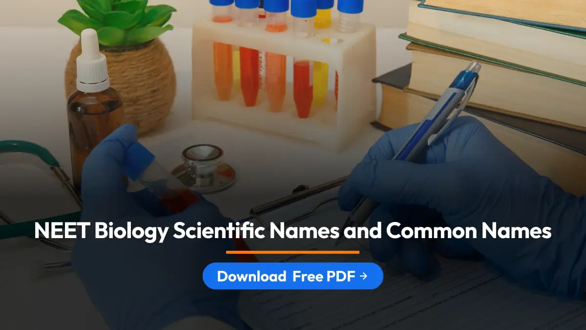NEET Biology Scientific Names and Common Names Download Free PDF