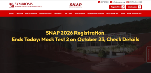SNAP 2026 Registration Ends Today: Mock Test 2 on October 23, Check Details