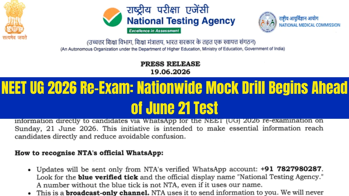 NEET UG 2026 Re-Exam: Nationwide Mock Drill Begins Ahead of June 21 Test