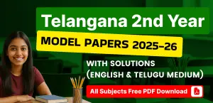 Telangana Inter 2nd Year Model Papers 2026 PDF Download - English and Telugu Medium
