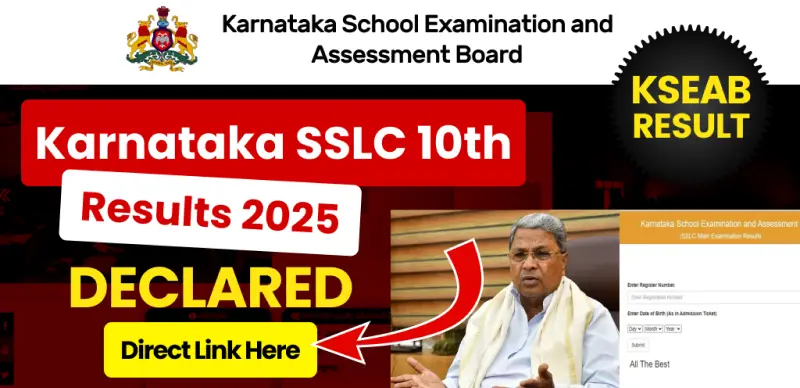 Karnataka SSLC Result 2025 Declared (Link Active), Check Superfast Access Link Here