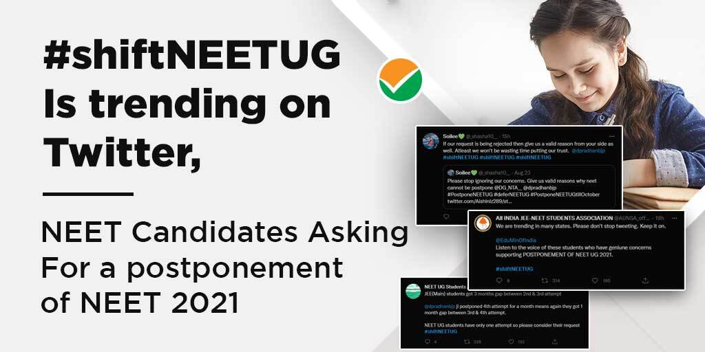 #shiftNEETUG Is trending on Twitter, NEET Candidates Asking For A Postponement of NEET 2021