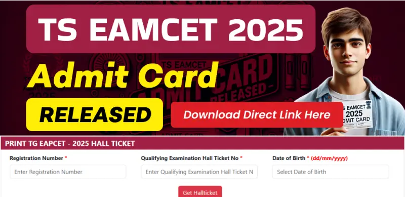 TS EAMCET 2025 Admit Card Released – Direct Link to Download Hall Ticket
