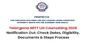 Telangana NEET UG Counselling 2026 Notification Out: Check Dates, Eligibility, Documents & Steps Process