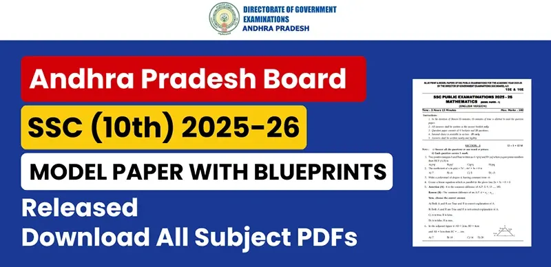 AP Board SSC (10th) Model Papers 2025-26 & Blueprints Released – Download All Subject PDFs