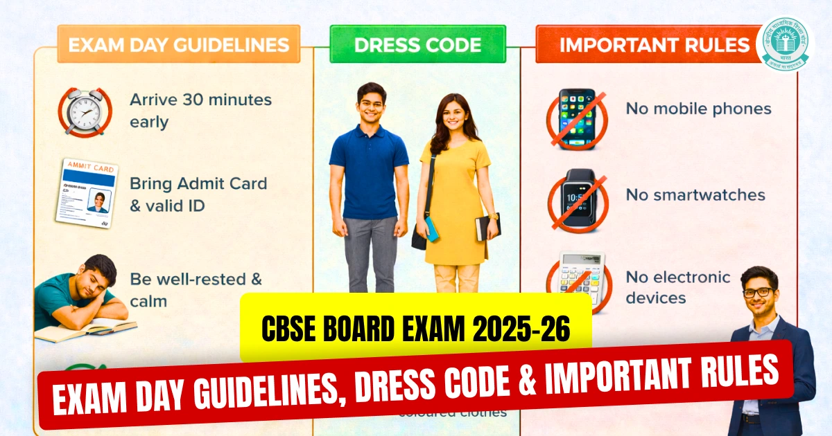 CBSE Board Exam 2026: Exam Day Guidelines, Dress Code & Important Rules - Check Now