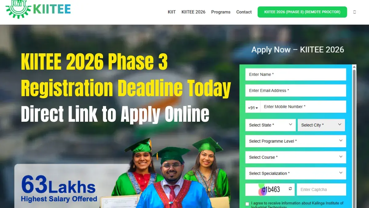 KIITEE 2026 Phase 3 Registration Deadline Today: Direct Link to Apply Online