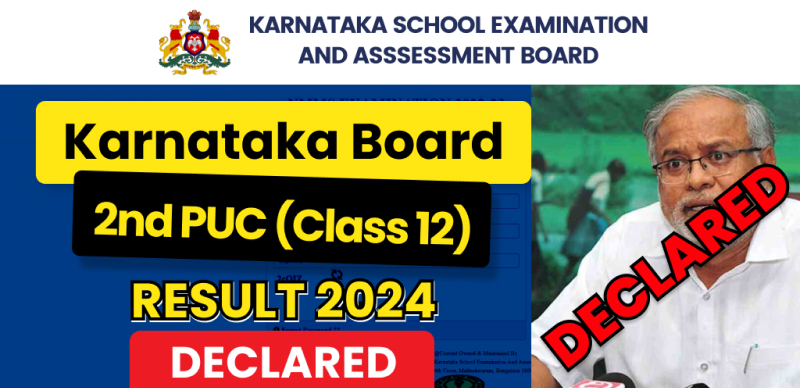 Karnataka Board 2nd PUC Result 2024 Out; Check Direct Link Here