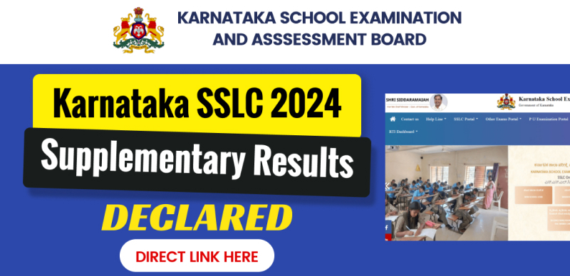 Karnataka SSLC Supplementary Results 2024 Released; Direct Link Here