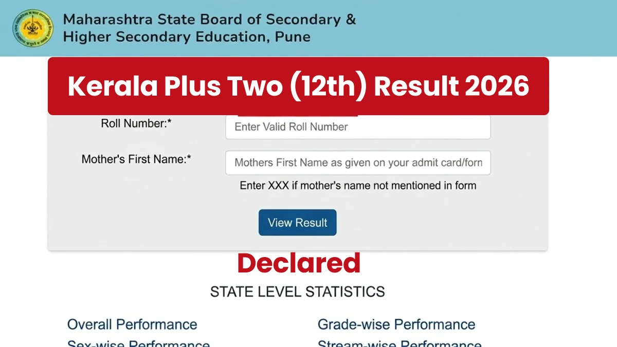 Kerala Plus Two (12th) Result 2026 Declared: 77.97% Pass, Check Direct Link Here