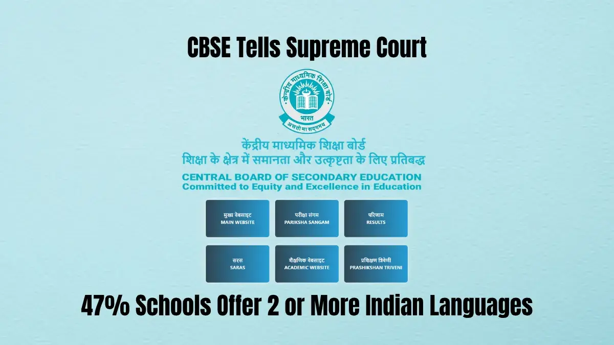 CBSE Tells Supreme Court: 47% Schools Offer 2 or More Indian Languages
