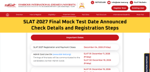 SLAT 2027 Final Mock Test Date Announced: Check Details and Registration Steps