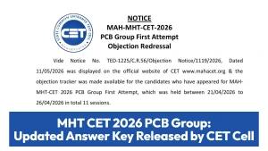MHT CET 2026 PCB Group: Updated Answer Key Released by CET Cell