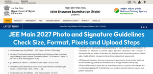 JEE Main 2027 Photo and Signature Guidelines: Check Size, Format, Pixels and Upload Steps