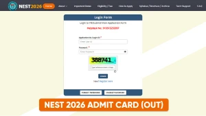 NEST 2026 Admit Card (Out): Download Hall Ticket Direct Link Here