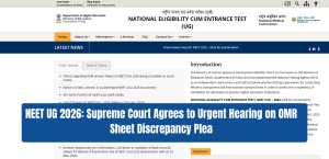 NEET UG 2026: Supreme Court Agrees to Urgent Hearing on OMR Sheet Discrepancy Plea