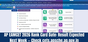 AP EAMCET 2026 Rank Card Date: Result Expected Next Week — Check cets.apsche.ap.gov.in