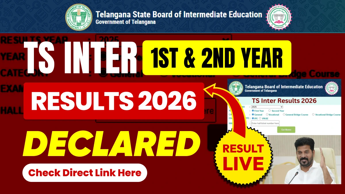 TS Inter 1st and 2nd Year Results 2026 Declared: Direct Link Here