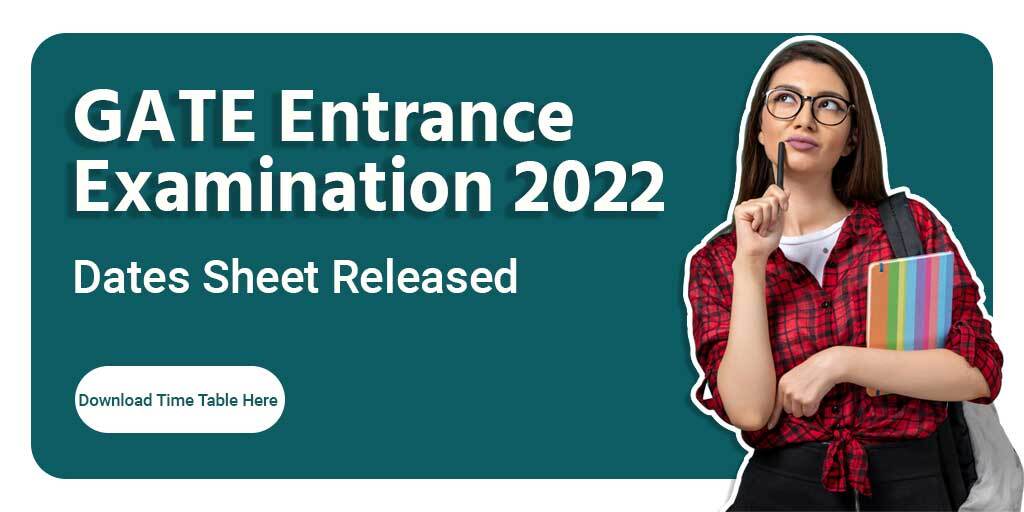 GATE 2022 Entrance Examination: Dates Sheet Released Download Time Table Here