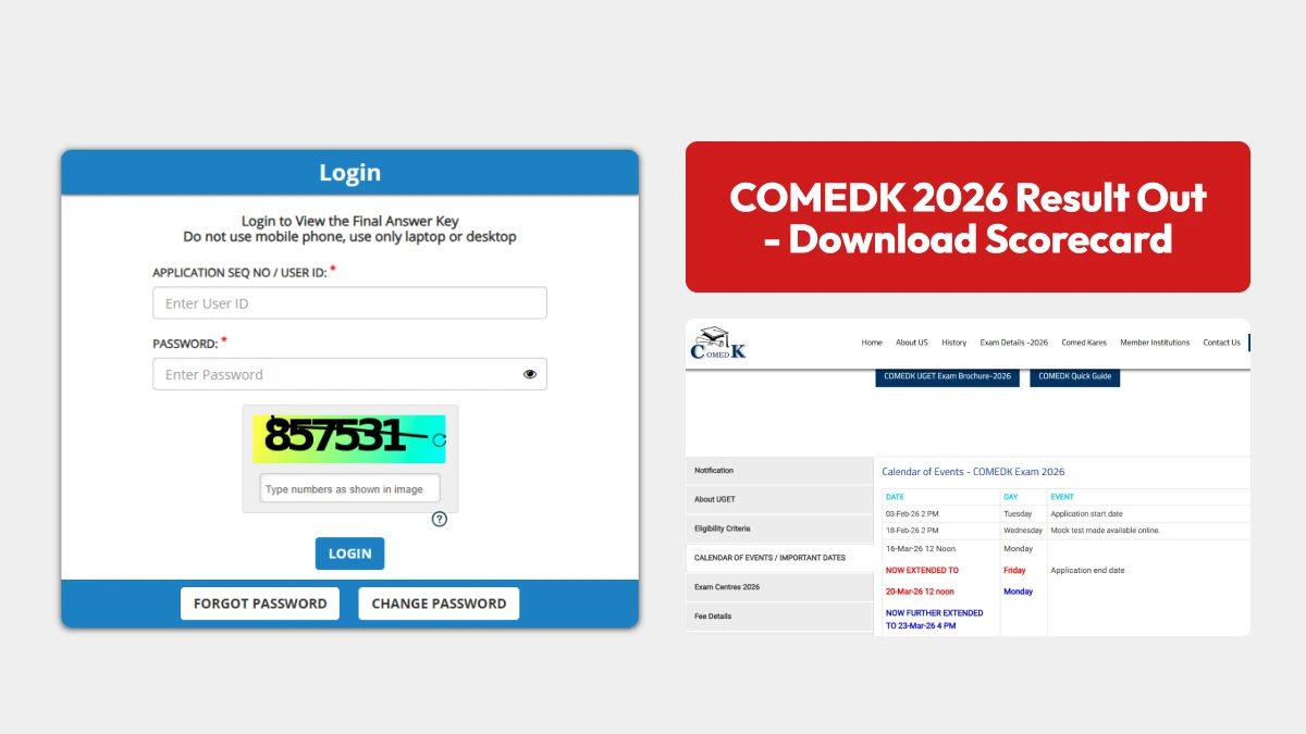 COMEDK UGET Result 2026 (Out): Direct Link at comedk.org - How to Download