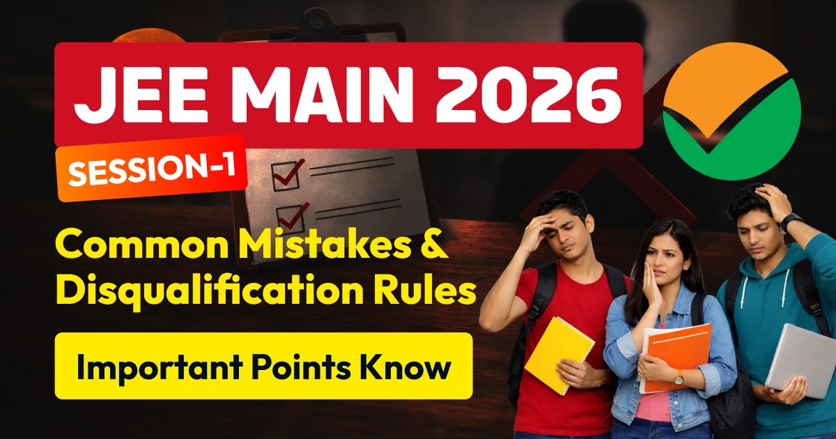 JEE Main 2026 Session-1: Common Mistakes & Disqualification Rules - Important Points to Know