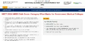 NEET 2026 MBBS Safe Score: Category-Wise Marks for Government Medical Colleges