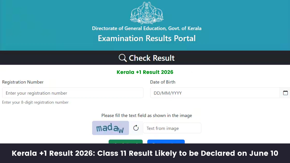 Kerala +1 Result 2026: Class 11 Result Likely to be Declared on June 10; Check Full Details