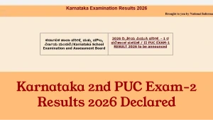 Karnataka 2nd PUC Exam-2 Results 2026 Declared - Direct Link Here