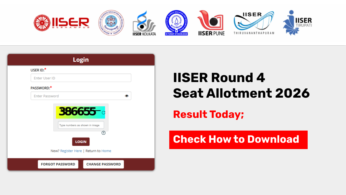 IISER Round 4 Seat Allotment 2026 Result Today; Check How to Download