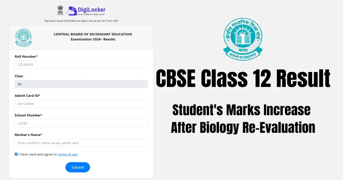 CBSE Class 12 Result: Student's Marks Increase After Biology Re-Evaluation