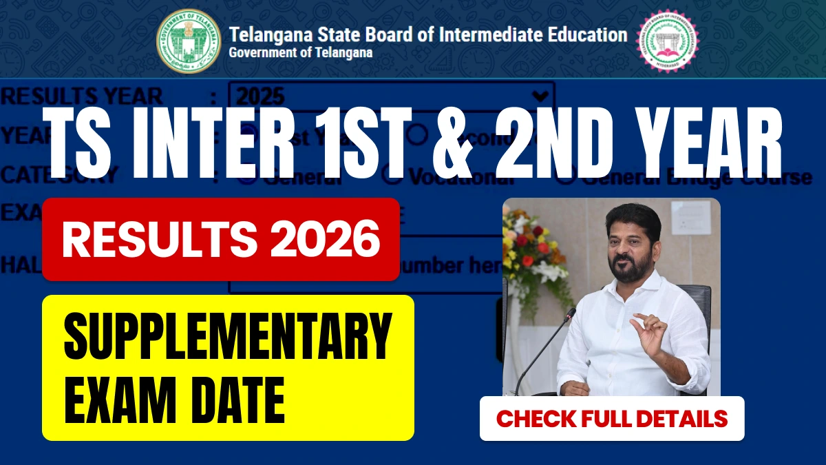 TS Inter Supplementary Exam 2026 Timetable Out — Download Official Schedule & Exam Dates Here