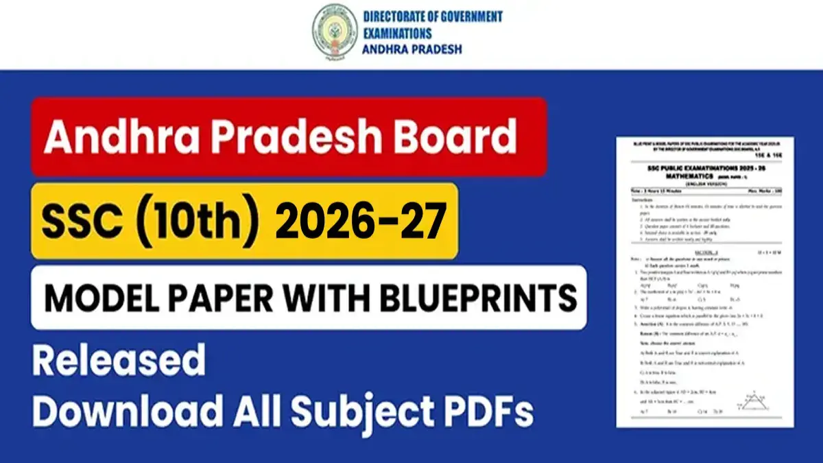 AP Board SSC (10th) Model Papers 2026-27 & Blueprints Released – Download All Subject PDFs