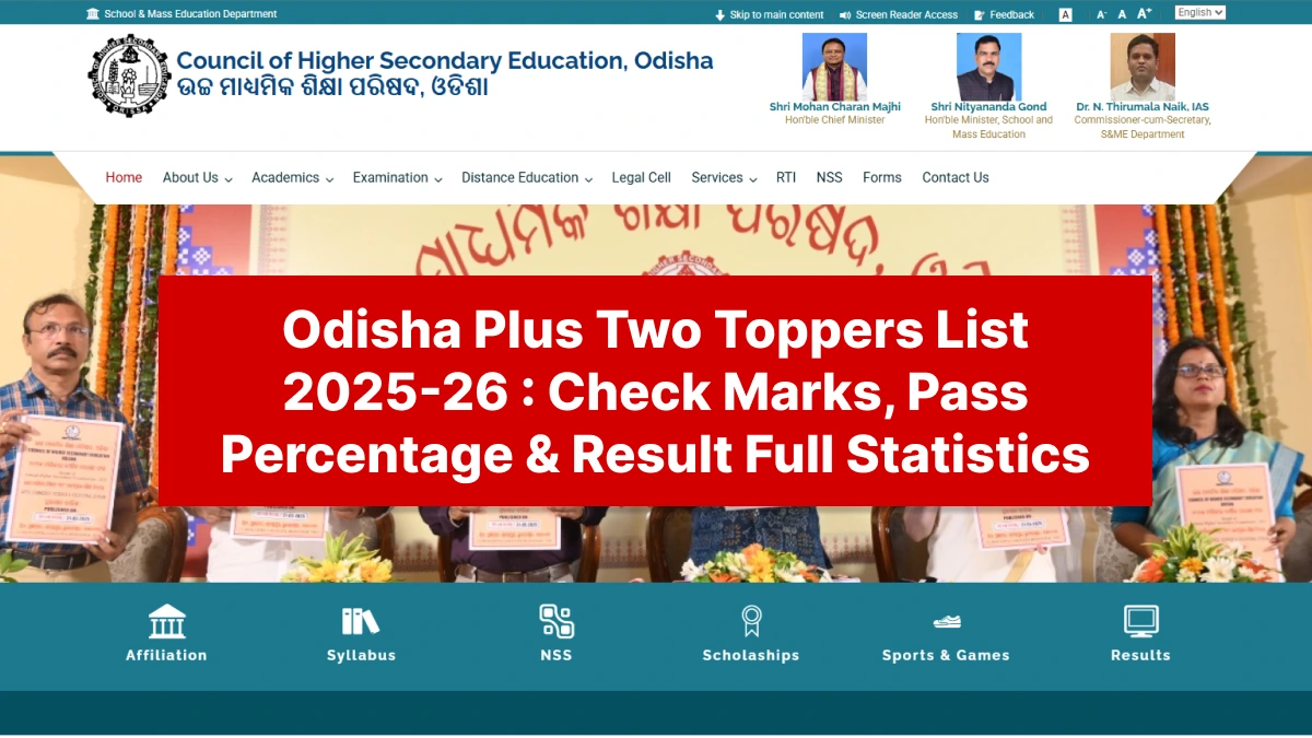 CHSE Odisha Plus Two Result 2026 (Out): 82.45% Pass, Science Tops – Check Toppers List & Marks